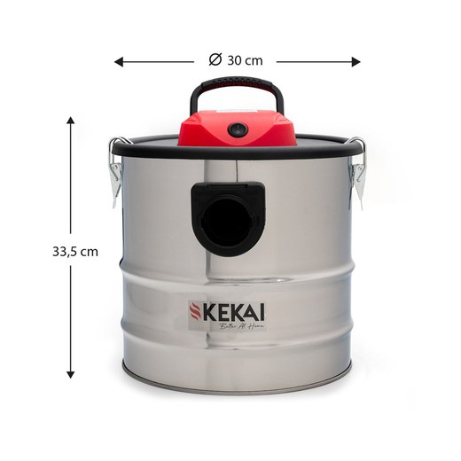 Ash Vacuum Cleaner 18 L 1200w With Hepa Kekai Filter Brycus