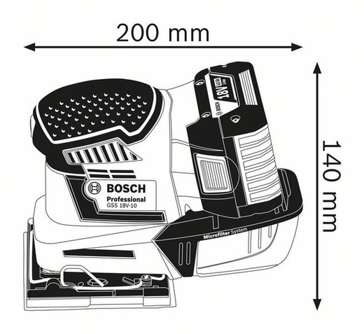 Levigatrice Orbitale A Batteria Li Gss V Professional Bosch Brycus