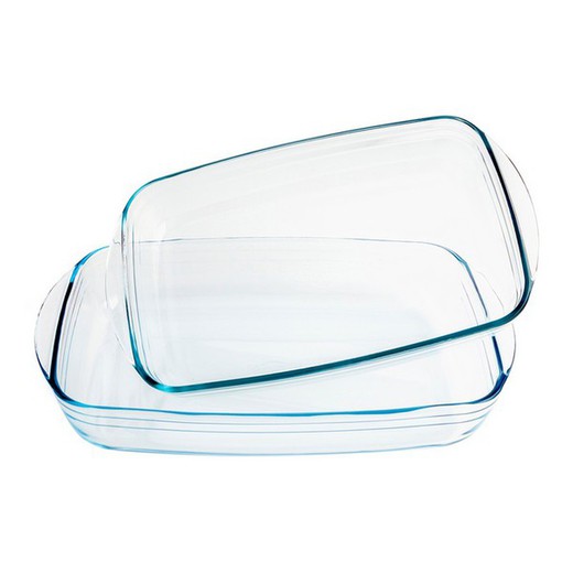 Set De Fuentes Para Horno Pyrex Classic Transparente Vidrio De