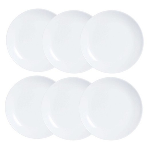 Luminarc Diwali Set Piatti 6 Pz Vetro Bianco 19 Cm Brycus