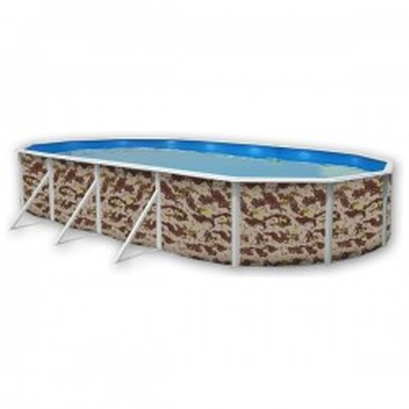 Steel Pool Camouflage Effect Oval TOI Camouflage 120 Cm With Sand