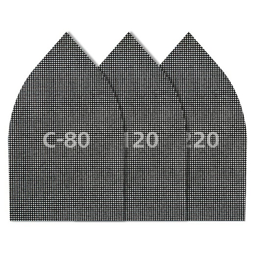 5 adherent grid fabrics Wolfcraft grain 80,120,220
