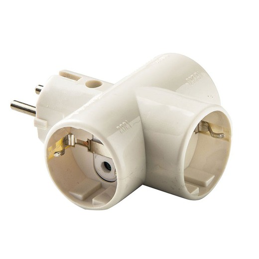 Potrójny adapter do wosku. 10A-250V Duolec