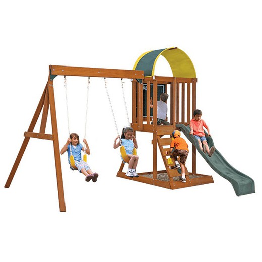 Ainsley outdoor playground with slide and swings