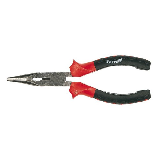 Straight semi-round insulated mouth pliers160mm Ferrob