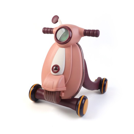 Girello per Bambini Robincool Baby Walker 43x45x52 cm Primi Passi con Ruote Bloccabili Color Rosa con Luce