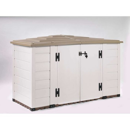 Tuscany Resin Chest 200 White and Beige 212x88x133 cm