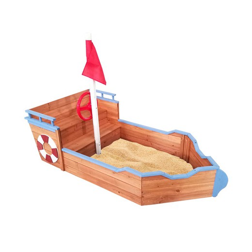 Wooden sandpit boat Outdoor Toys 158x78x100 cm