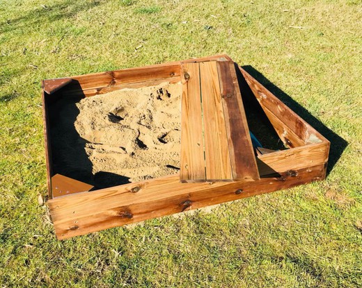 MASGAMES bac à sable avec tiroir / banc L NATURAL