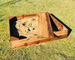 MASGAMES caixa de areia com gaveta / banco Retangular NATURAL