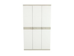 Plastiken Titanium 105 cm 3-dørs resin garderobe i beige (105x44x176 cm)