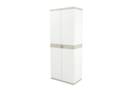 Plastiken Titanium resin cabinet 70 cm 4 shelves in beige (70x44x176 cm)