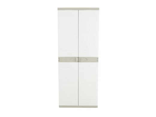 Plastiken Schrank aus Titanharz mit 70 cm Besen in Beige (70 x 44 x 176 cm)