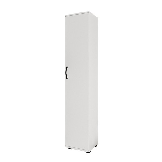 Multipurpose wardrobe "Atenas 160" white color: 1 door with 4 interior shelves 29.5x31.5x159 cm