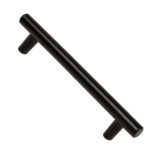 128 mm håndtag. Rustfrit stål 12mm. - Mat sort hardware Nesu