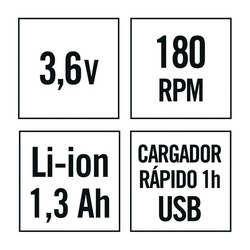 RATIO AR36NM schroevendraaier voor lithiumbatterijen.