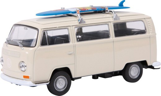 Auto VW Bus T2 bodelo con tavole da surf Legler