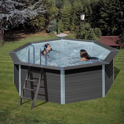 Gre Round Composite Pool med sandvaskemaskine 410x124 cm