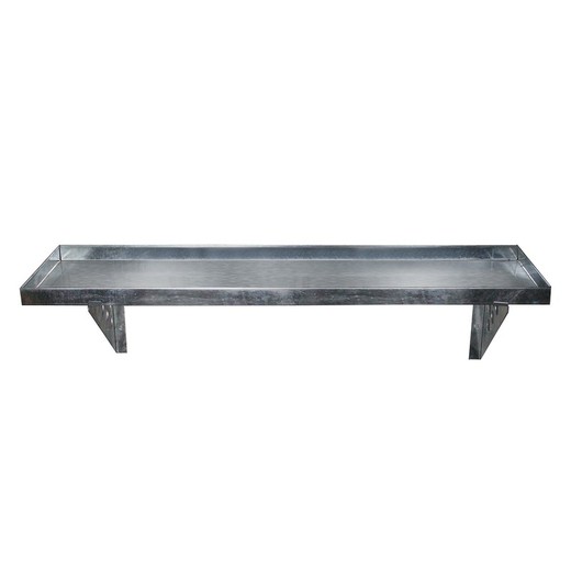 Zinc plated steel wall shelf 80 x 20 cm