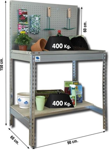 Garden work bench 150x90x60cm