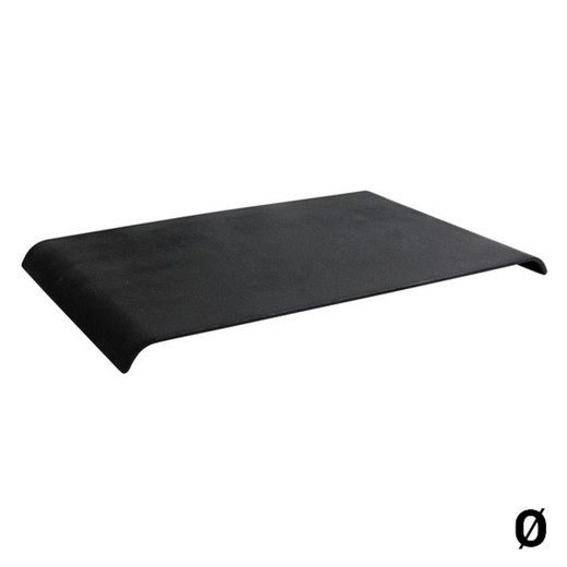 Black Rectangular Snack Tray