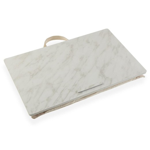 MDF Wood Textile Marble Tray (30 x 4 x 48 cm)