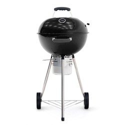 Kekai Yellowstone 58x47x100 cm Round Portable Charcoal Barbecue with Lid and Black Enamel Lighter