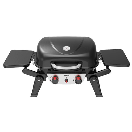 Kekai Erie gasbarbecue van zwart staal (96,8 x 47,9 x 36 cm)