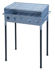 Flores Cortes houtskool- of houtbarbecue met 2 kookhoogtes van 51x33x62 cm.