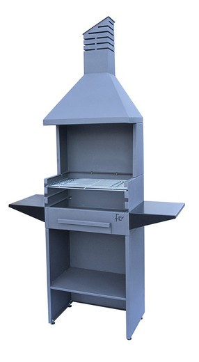 Flores Cortes charcoal or wood barbecue with 80x40 cm hood.