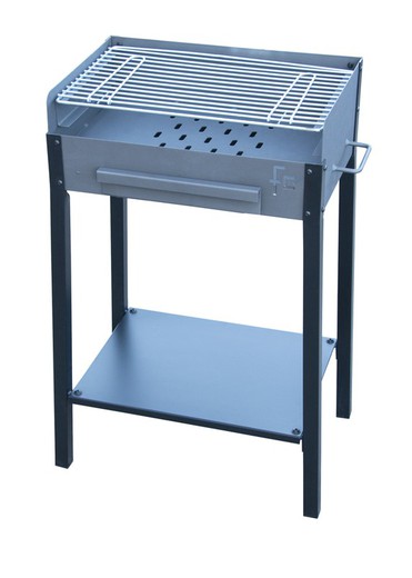 Flores Cortes charcoal or wood barbecue, Guadiana model, 50x30x85 cm.