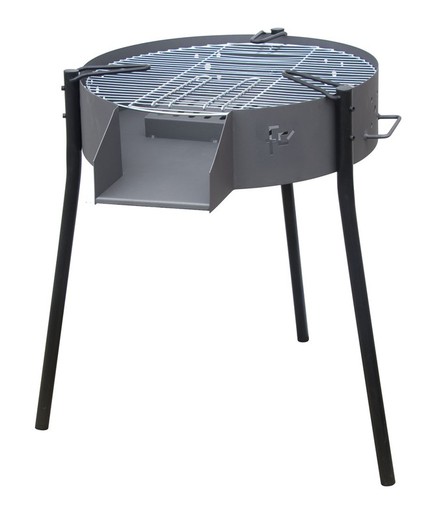 Flores Cortes round charcoal or wood barbecue, 50 cm in diameter.