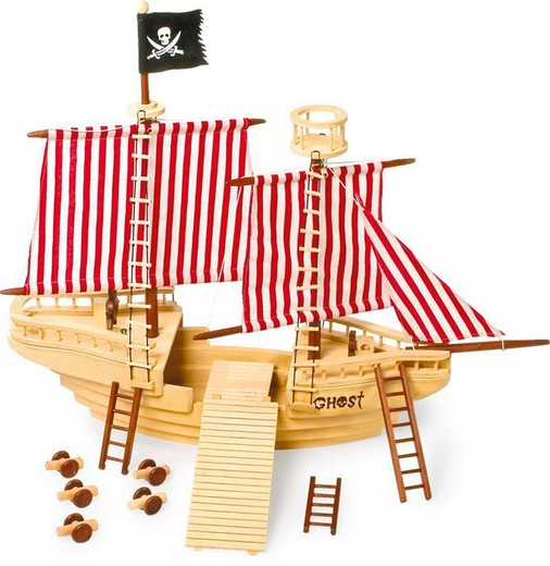 Wooden pirate ship