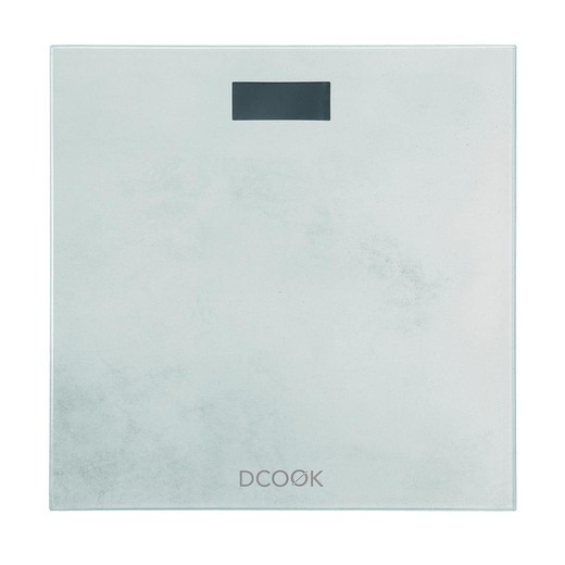 Balança de banheiro digital Dcook Glass 28x28x2,5 cm Branco