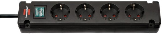 Black Bremounta multi-outlet base suitable for fixed mounting