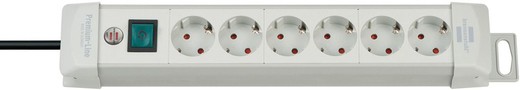 Light gray Premium-Line multiple outlet base with various installation and fixing possibilities