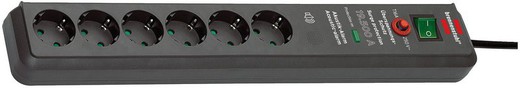 Secure-Tec multi-outlet base with surge protection and acoustic signal