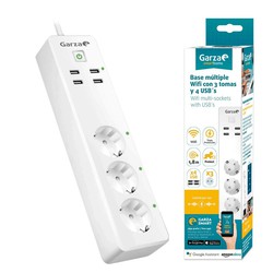 Smart Wifi Base 3 Sockets + 4 Usb Garza Sockets