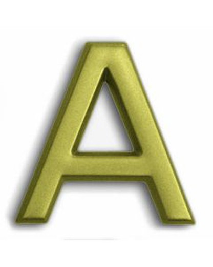 Blister Letter 'A' Abs Gold BTV