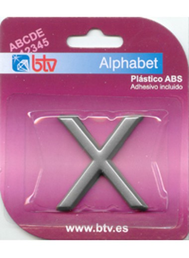 Blister Letter 'A' Abs Silver BTV