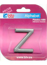 Blister Letra 'N'  Abs Plata BTV