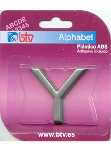 Blister Letter 'Y' Abs Silver BTV