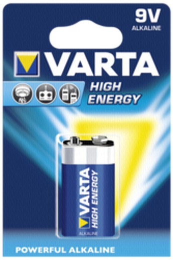 Batteries pack 1 et. Alimentation alcaline longue durée VARTA 9V 6LR61 / 6LP3146