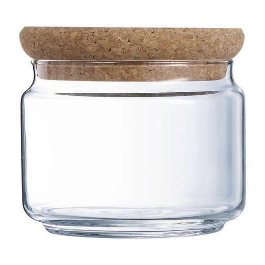 Luminarc Pure Jar glazen kurken fles (0,5 L)