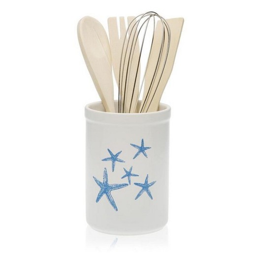 BLUE SEA Ceramic Kitchen Utensil Jar