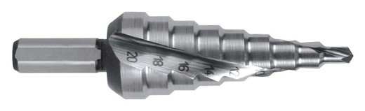 HSS Stappenboor met 1/4 "Hex Shank