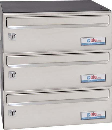 Inox Glossy Mailbox 345X250X124 G3 BTV