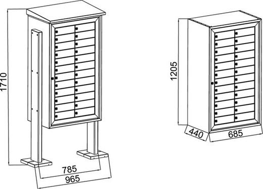 Green Bcp Mailbox 24 Cacifos Blind Doors BTV