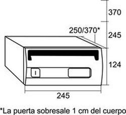 Buzón Silver Arena 245X370 G2 BTV