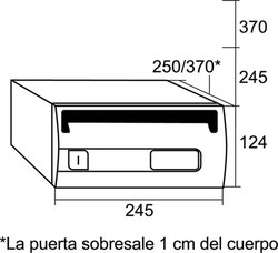 Silver Inox Mate 245X370 G2 BTV postkasse